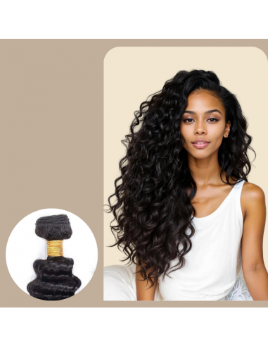 Tissage Vierge Cabelo Humano Ondulação Profunda 7A Brun Foncé 1B 100 Gr Véritable concentré