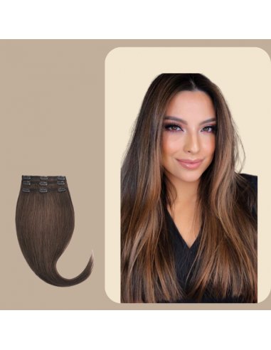 Extensions Stijve Clips Donkerbruin Metallic Goud Koper Comparez plus de prix