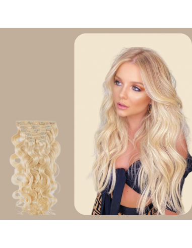 Golvend Platina Blond Clip-In Extensions la chaussure