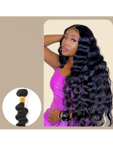 Tissage Cheveux Vierge Human Hair Los Diep 7A Brun Foncé 1B 100 Gr À commander