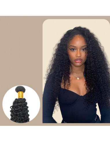 Weven Virgin Haar Human Hair Kinky Curly 7A Donkerbruin 1B 100 Gr pas cher