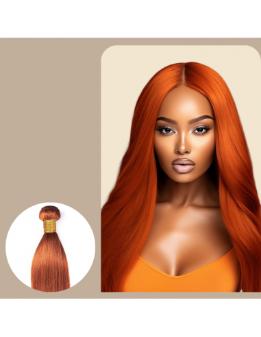 Weven Virgin Virgin Human Hair Straight 7A Ginger 350 100 Gr pas chere