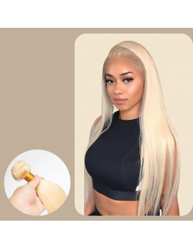 Steil menselijk haar 7A Blond Platine 613 100 Gr la livraison gratuite