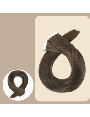 Premium Russische Hair 8 stijve plakstrips / tapes en linge