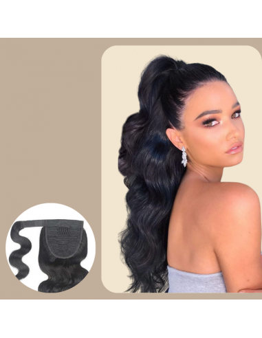 Poninhäntä tumma ruskea Magic nauha Remy Hair Body Wave ou a consommer sur place