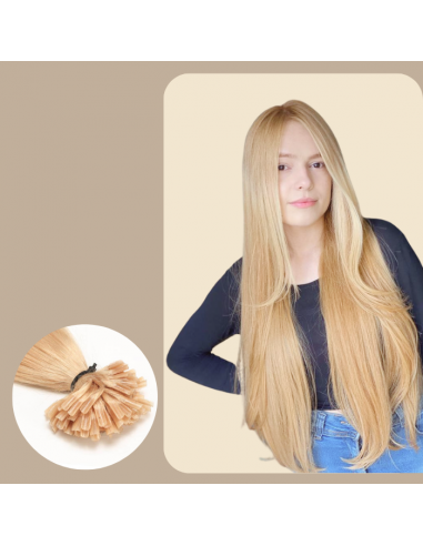 100 bratte keratinforlengelser blonde soldes