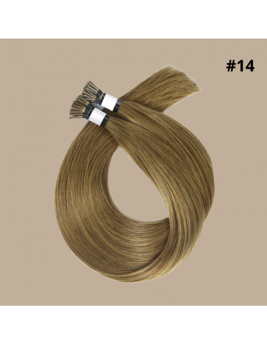 50 Premium Keratin Extensions Rett med I-Tip 14 est présent 